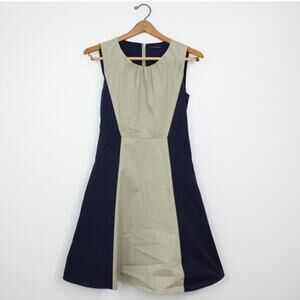 Elie Tahari Dress Women's Size 2 Tan Colorblock
